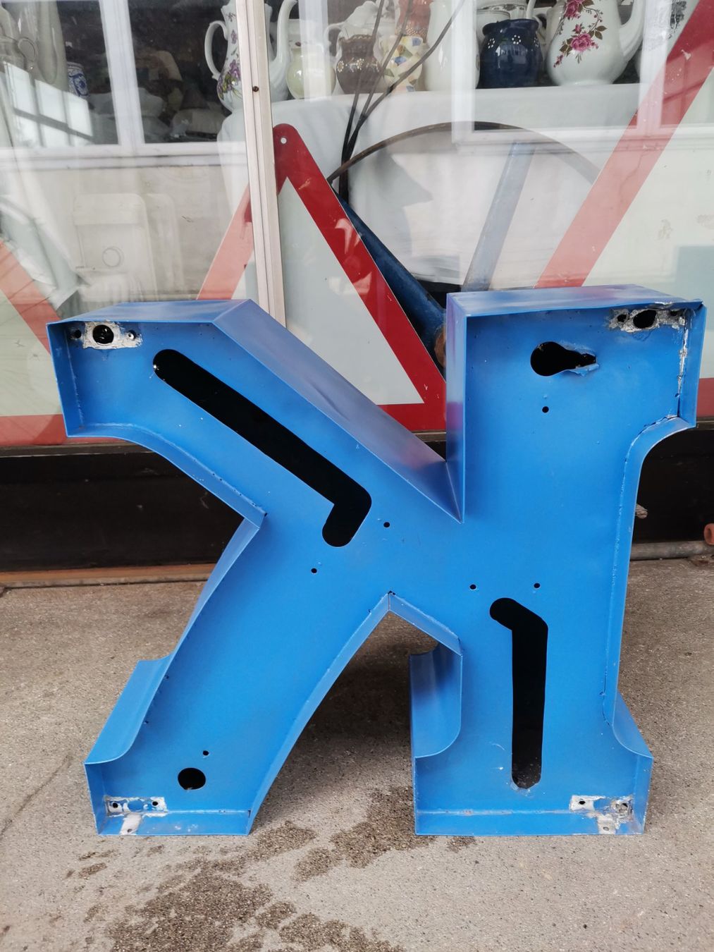 Tutte le decorazioni: Werbebuchstabe K, Blechbuchstabe K, Buchstabe K, Buchstabe K – Usato da Wiedlisbach venduto da materialkreislauf 6