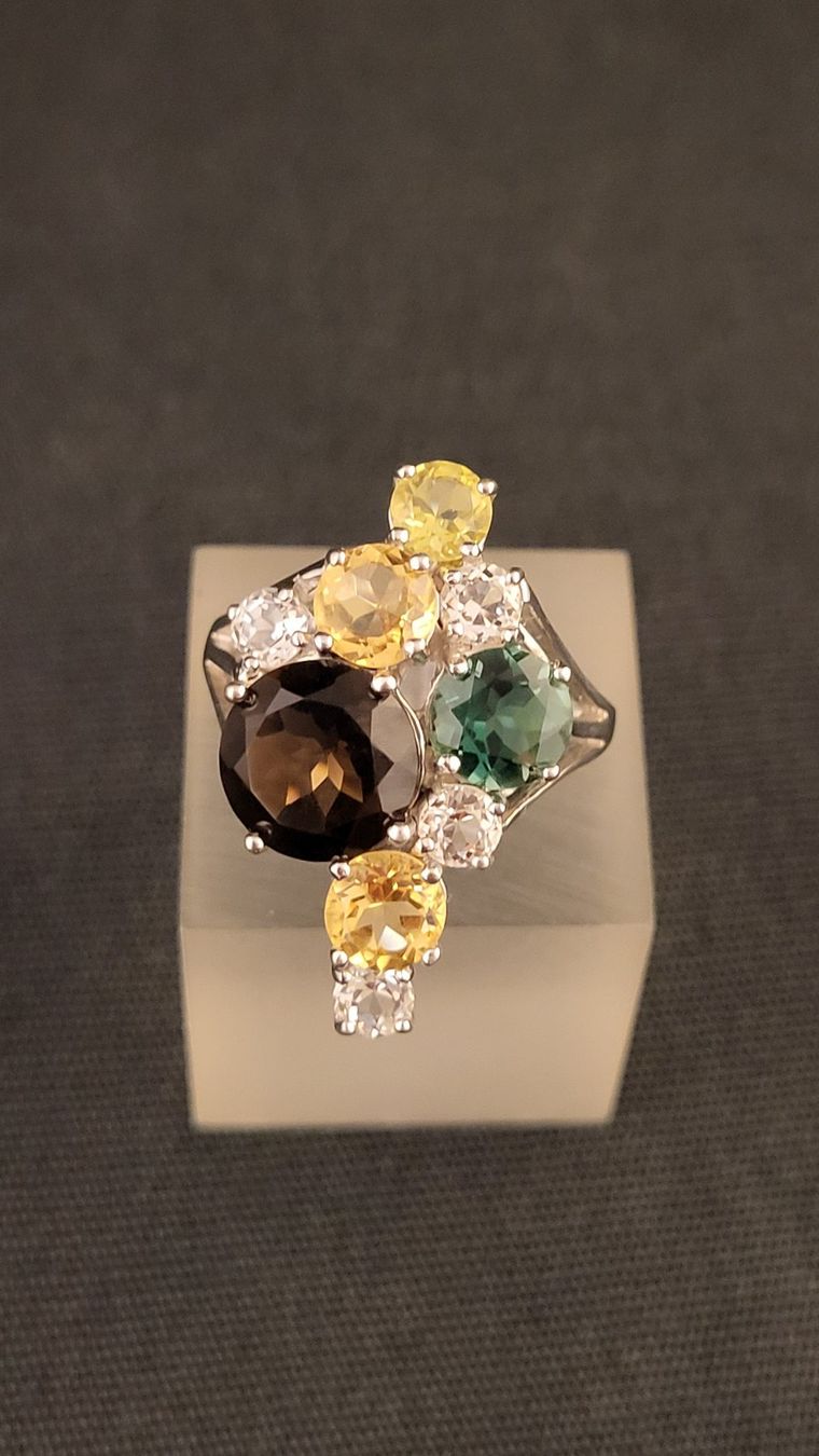 Ringe: Silberring mit geschliffenen farbigen Steinen – Gebraucht aus Basel von spinne02 7