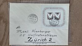 1945 FDC 100 Jahre Basler Taube Block