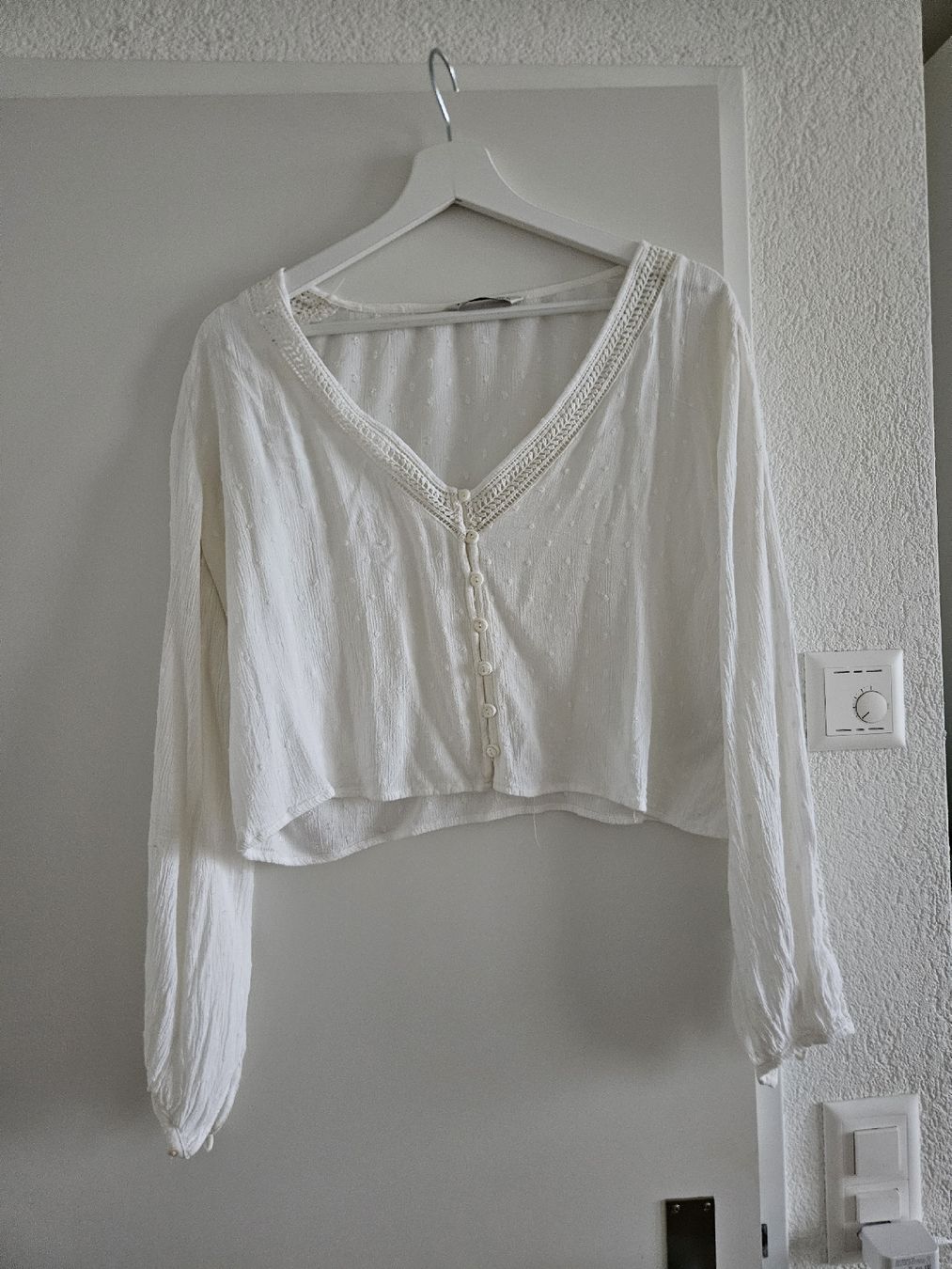 Stradivarius Blusen: Stradivarius Bluse weiss Langarm – Gebraucht aus Wil SG von an_ka