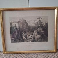Älteres Bild Well- und Wetterhorn, übers Eck vergoldet