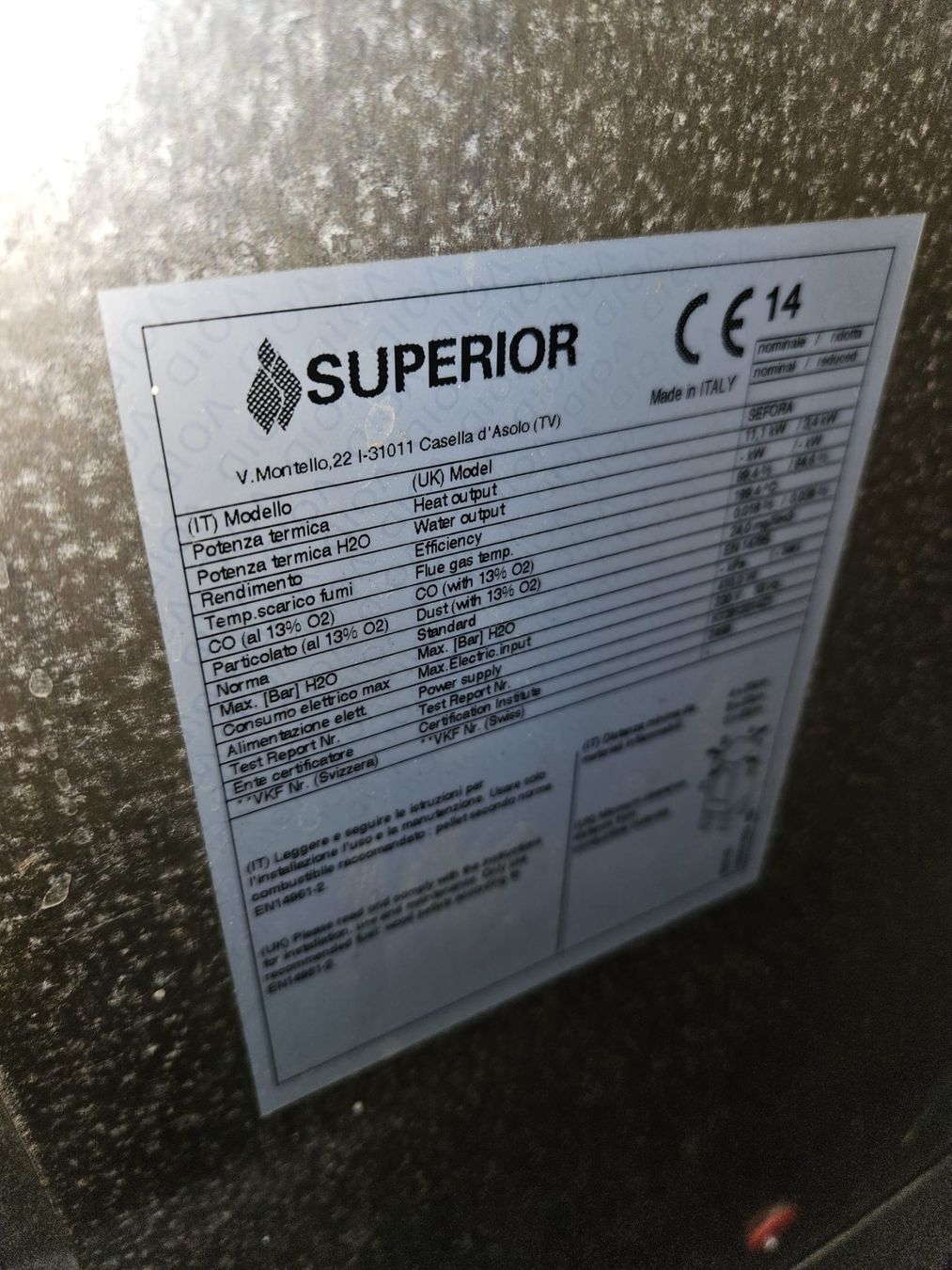 Stufe caminetto: Superior Pelletofen – Difettoso da Pignia venduto da nelson80 2