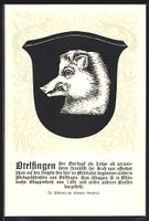 Otelfingen, Wappen auf Tannen-Ornamenten