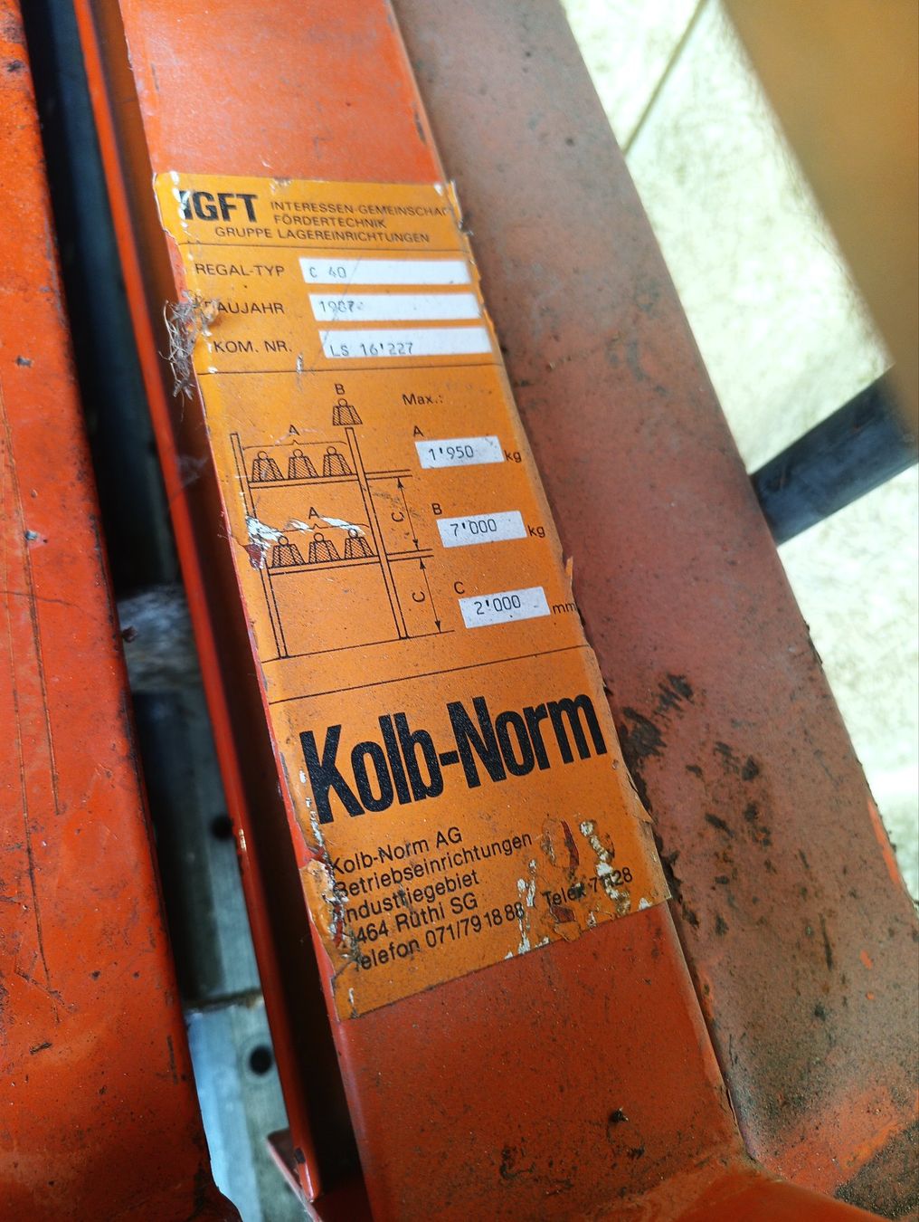 Scaffali: Lagerregal Träger Orange, gebraucht, robust – Usato da Weite venduto da KingArthur0815 1