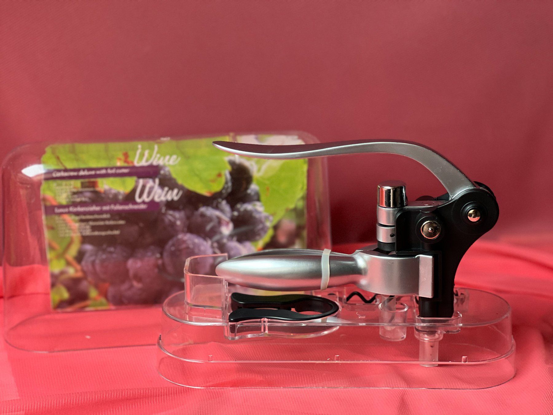 Apribottiglie & Tappi per chiusura: Luxus-Korkenzieher mit Folienschneider – Nuovo e nell'imballaggio originale da Lütisburg venduto da wiesenpippau