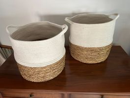 2 Körbe, 32 cm (Durchmesser & Höhe)