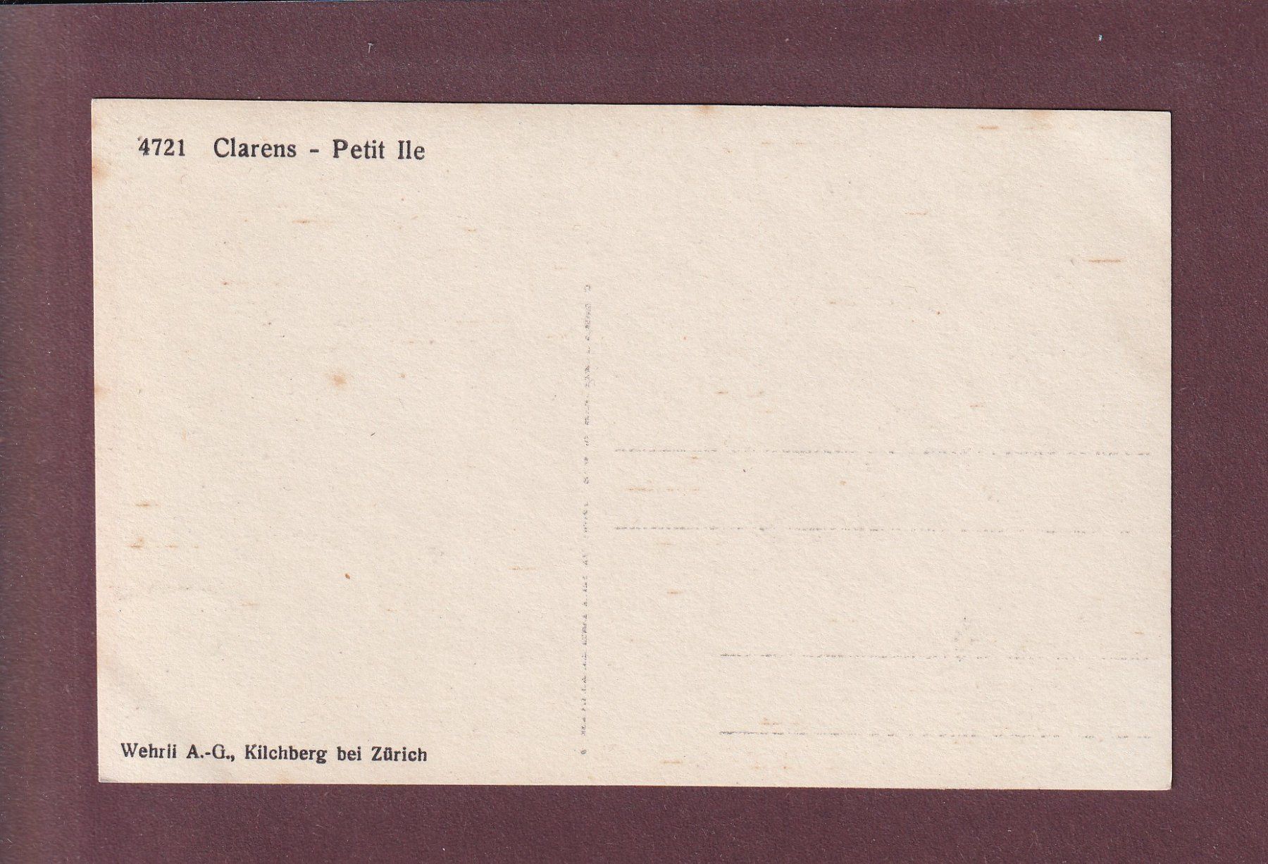 Cartoline postali: CLARENS - Île de Salagnon – Usato da Pully venduto da nicecards 1