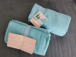 Mikrofaserdecke türkis 120 x 180 cm neu 