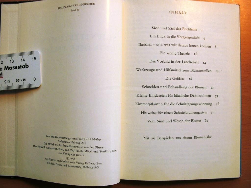 Libri: Schnittblumen und ihre Pflege - Heini Mathys – Usato da Grenchen venduto da Kogi7 1