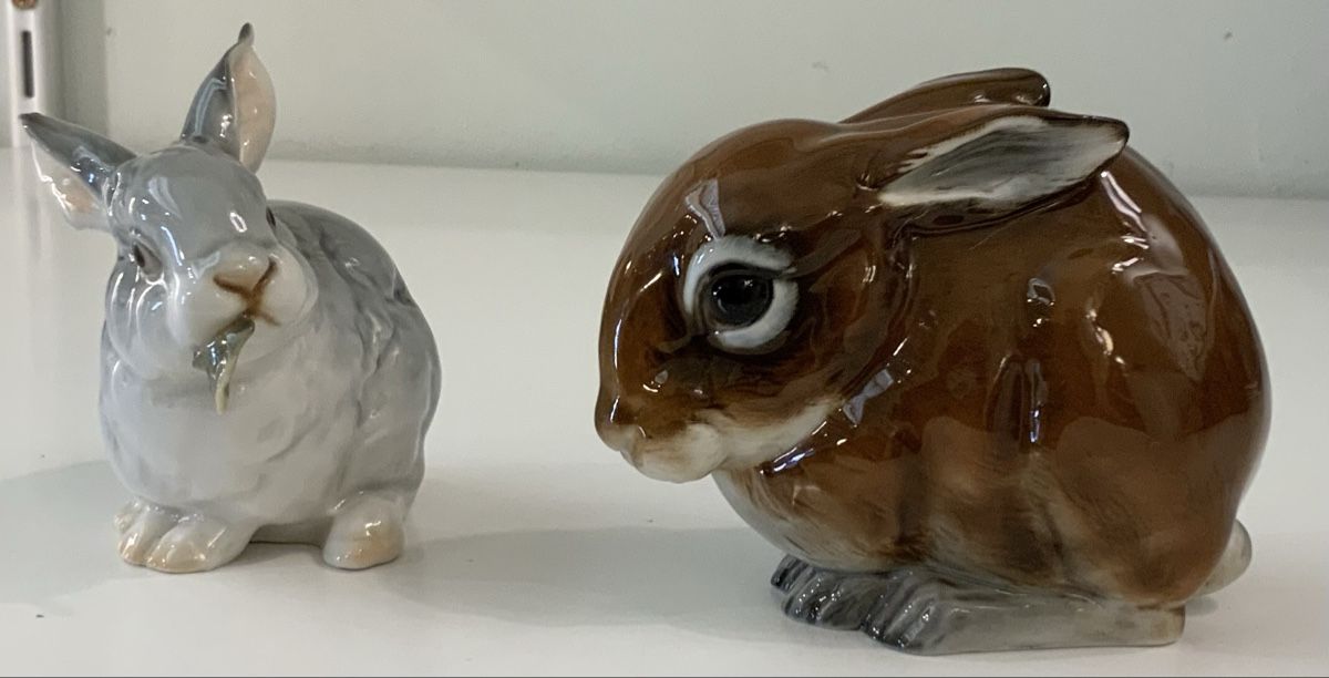 Hutschenreuther Statuette: Duo de lapins by Hutschenreuther – Usato da rolle venduto da Tontonjulot