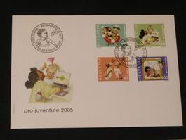 Pro Juventute FDC 2005 Nr. 377A - 380A Kindermarken III