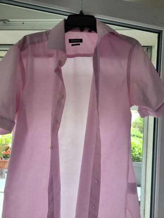 Sergio Hemd Kurzarm Rosa Grösse 40 Modern Fit