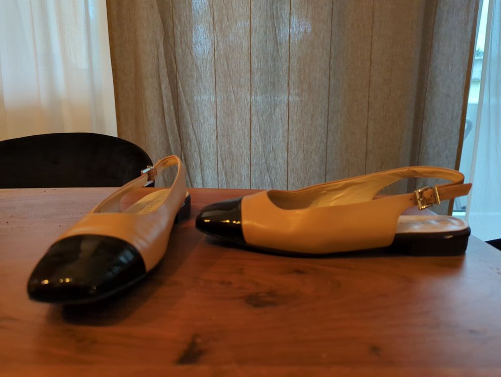 ballerina mit riemchen weiß