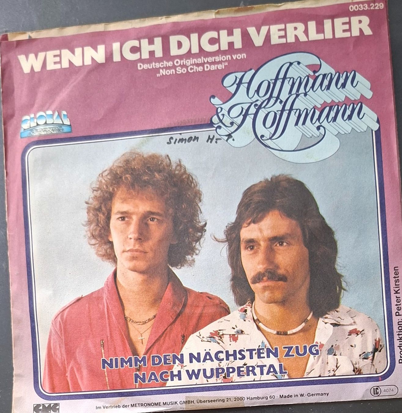 Dischi in vinile: Vinyl Single Hoffmann & Hoffmann - Wenn ich dich verlier – Usato da Langenthal venduto da Modo39