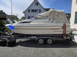Schönes Motorboot mit Bodenseezulassung und Trailer  
