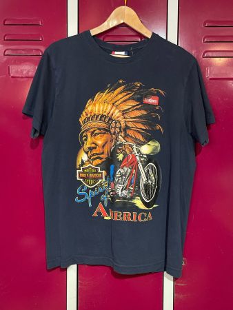 HARLEY DAVIDSON BY BRUGSEN "SPIRIT OF AMERICA" T-SHIRT Sz: L