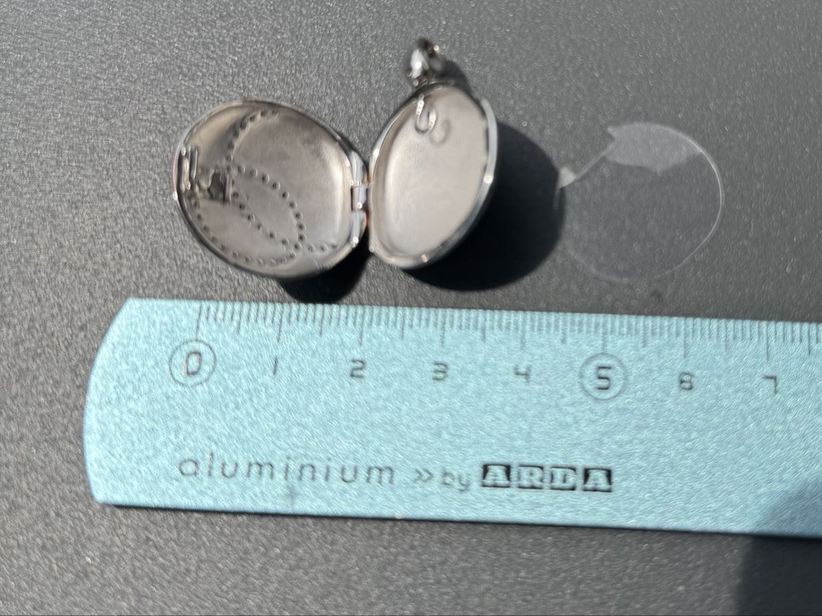 Anhänger: Silbermedaillon 925er Silber mit Zirkonia, rosé/silber – Gebraucht aus Rüti ZH von MapleLeaf62 4
