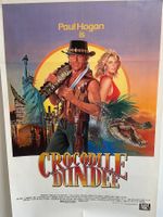 Vintage Kinoplakat "Crocodile Dundee" von 1986, Paul Hoga...