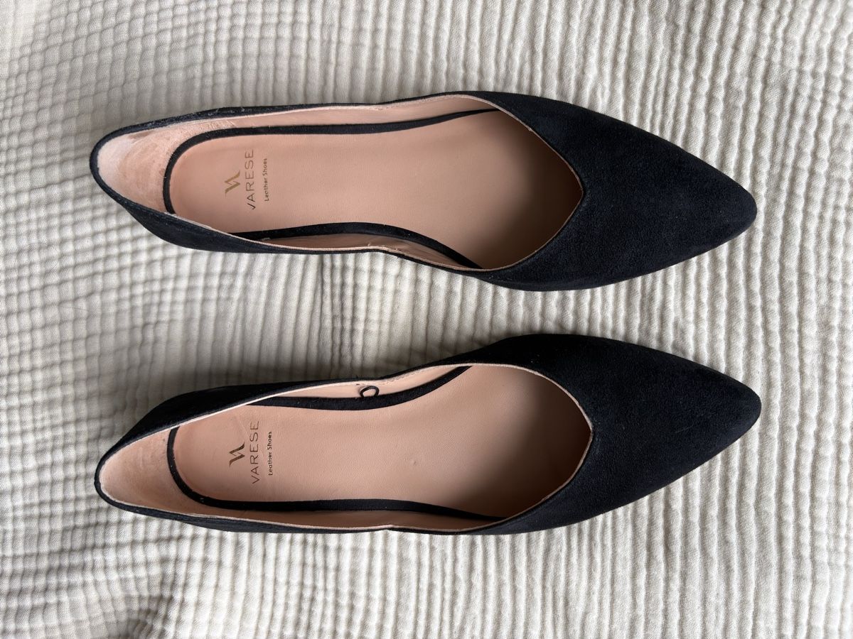 Scarpe da donna: Ballerines noires en daim – Nuovo (secondo la descrizione) da Lausanne venduto da Sha_btd 2