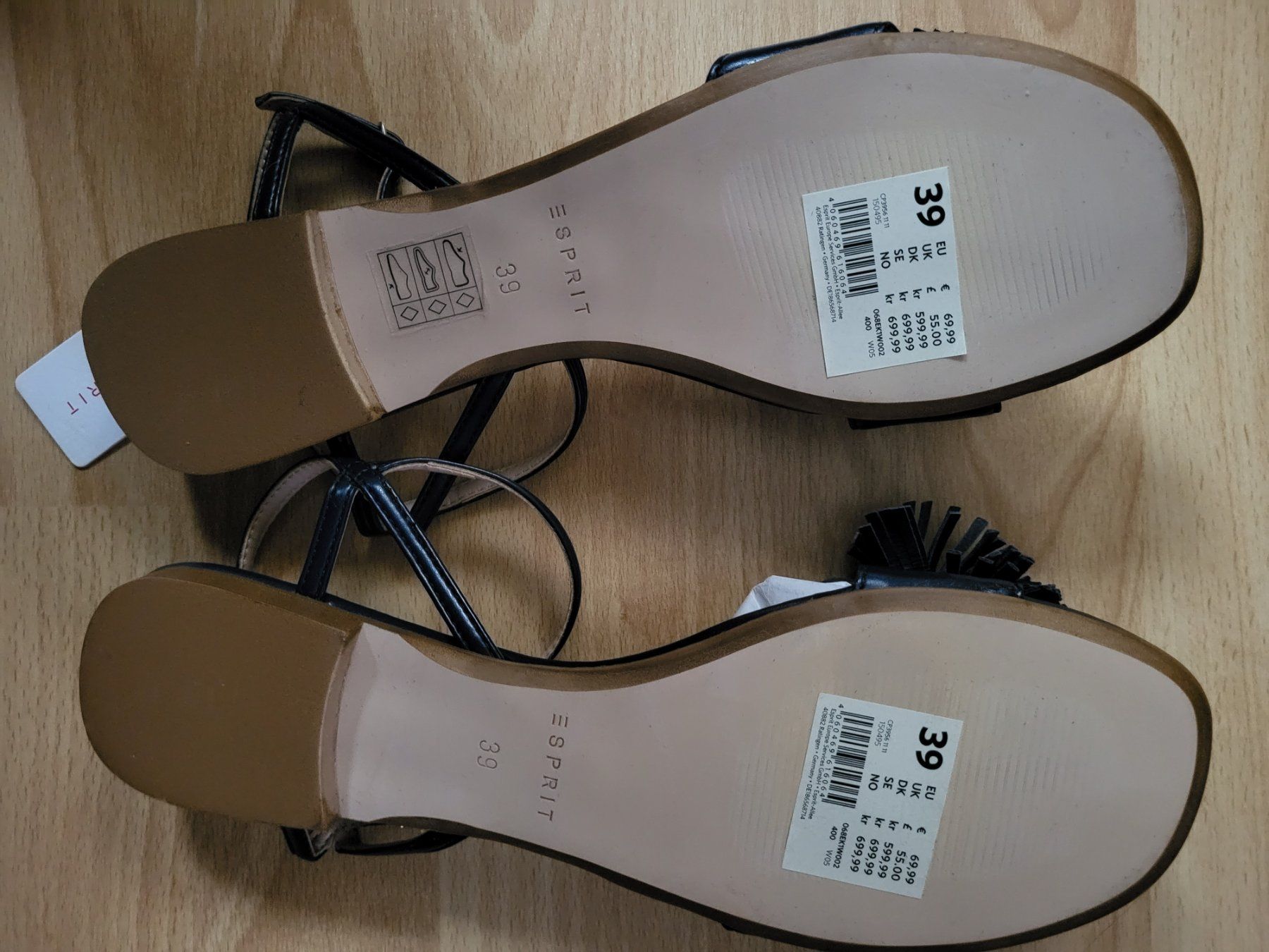 Esprit Damenschuhe: Neue Ledersandalen von Esprit, navy – Neu und originalverpackt aus Basel von jma_vh95 1