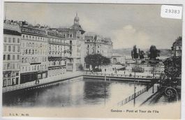 Geneve - Pont et Tour de l'Ile