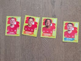 4 vignettes panini Coupe du Monde 2026 SUI