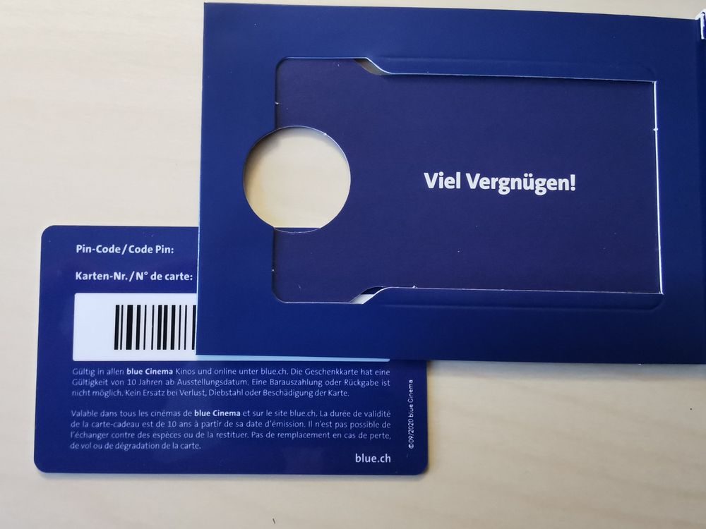 Blue Cinema Geschenkkarte 2x Kinoticket | Kaufen Auf Ricardo