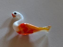 farbige Glas Ente 3,6 cm Schwan Figur