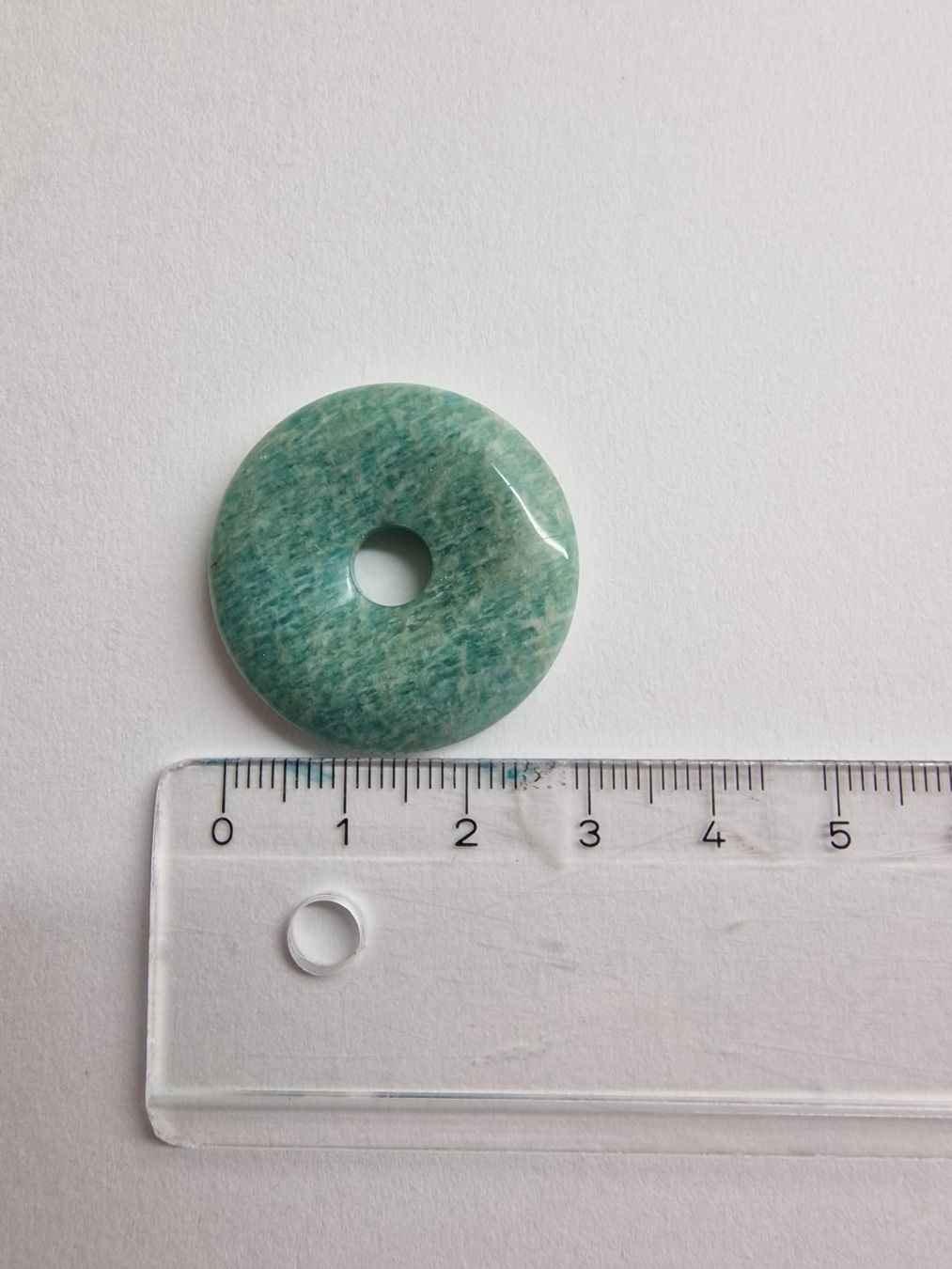 Minerali & Pietre curative: Amazonit Donut Pi-Scheibe Edelstein Anhänger, gratis Versand – Nuovo (secondo la descrizione) da Baar venduto da romesds88 3