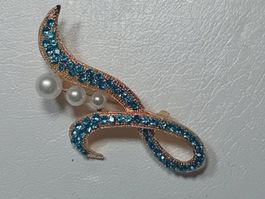 modeschmuck brosche,,mit kristall