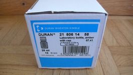 10x 25 mL Duranglas, Braunglas-Flasche, 10 Stück, OVP