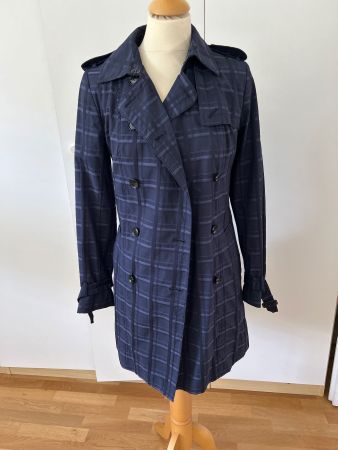 Banana Republic Trenchcoat Gr.XS in navyblue, kariert