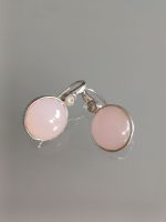 Boucles d'oreilles en argent & quartz rose