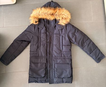 Zara Man Lange Winterparka mit Fellkapuze - Größe M ❄️
