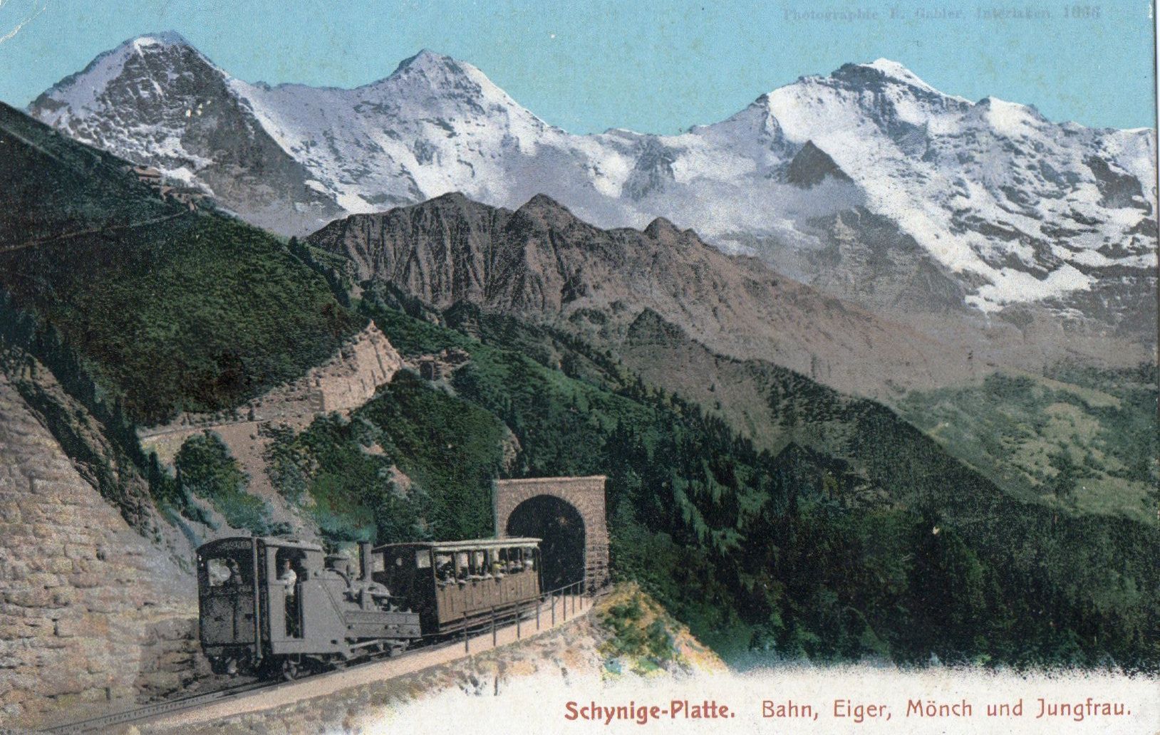 Cartoline postali: Schynige-Platte - Bahn,Eiger,Mönch – Usato da Melano venduto da pisonsdro