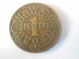 1944  1 Peseta  sehr schön