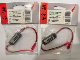 2 Lipo-Spannungsregler. 1x 4.8 Volt, 1x 6 Volt