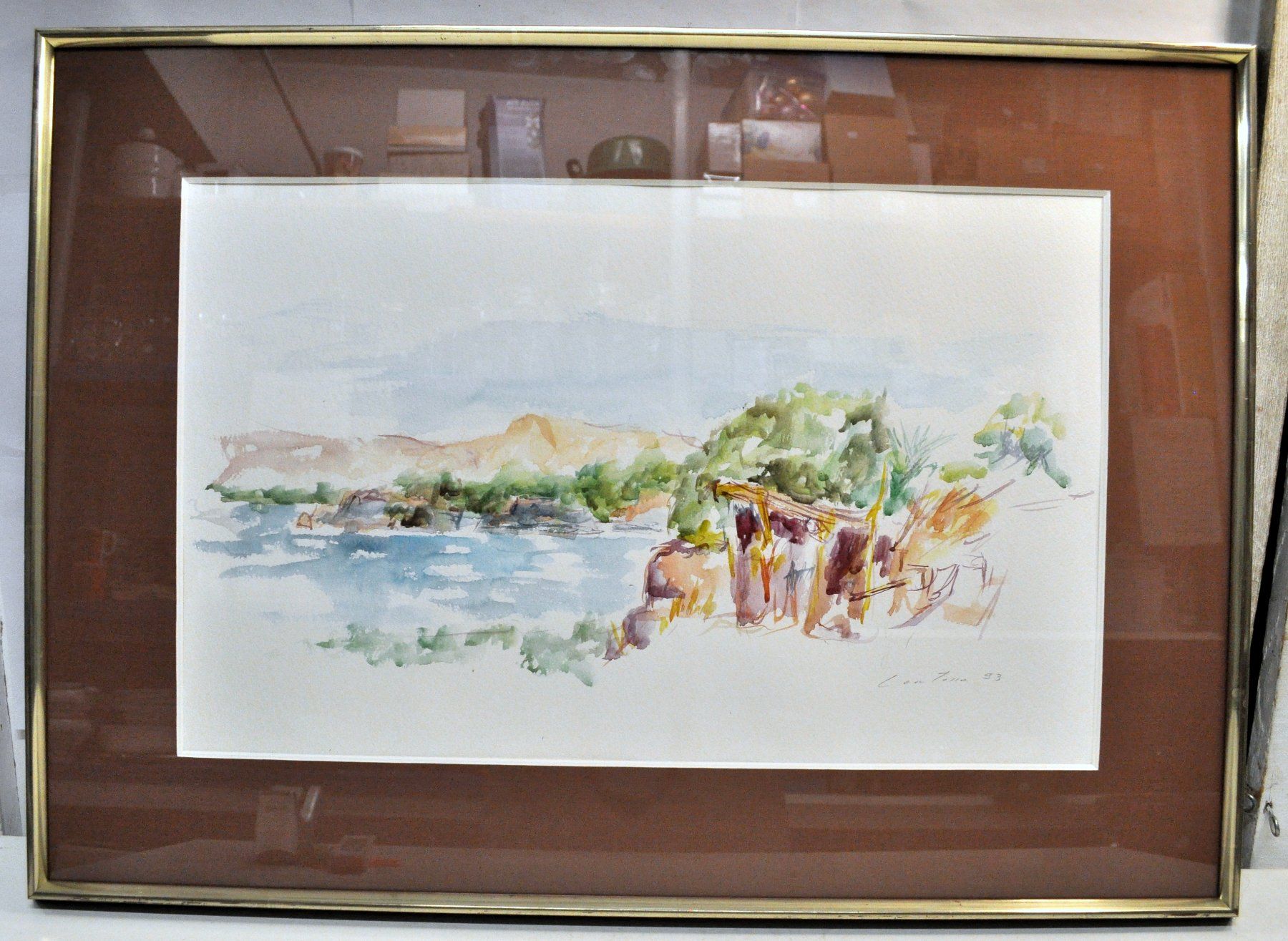 Dipinti: Aquarelle "Assouan" signée Gérald Comtesse – Usato da Neuchâtel venduto da Neuchatel