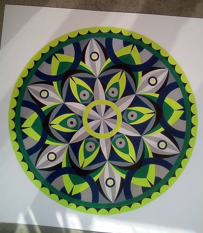 Gemälde: Mandala 70x70cm handgemaltes Bild – Neu (gemäss Beschreibung) aus Stans von wer_fd5f 1