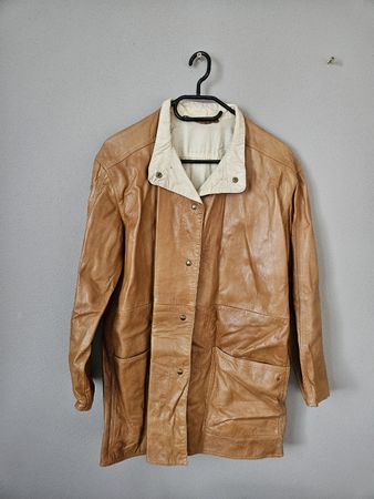 Braune Vintage Lederjacke Gr. 42/44