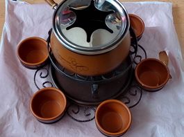 Fondueset mit 6 Bechern