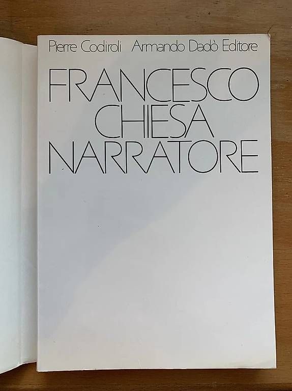 Libri: Francesco Chiesa narratore - Pierre Codiroli - 1974 – Usato da Gudo venduto da mat_sj7s 1