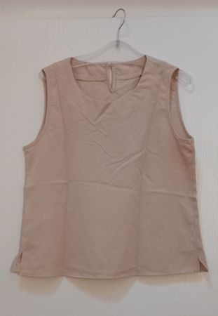 2 Blusen Shirt, beige & Vanille, 40/42, A- Form