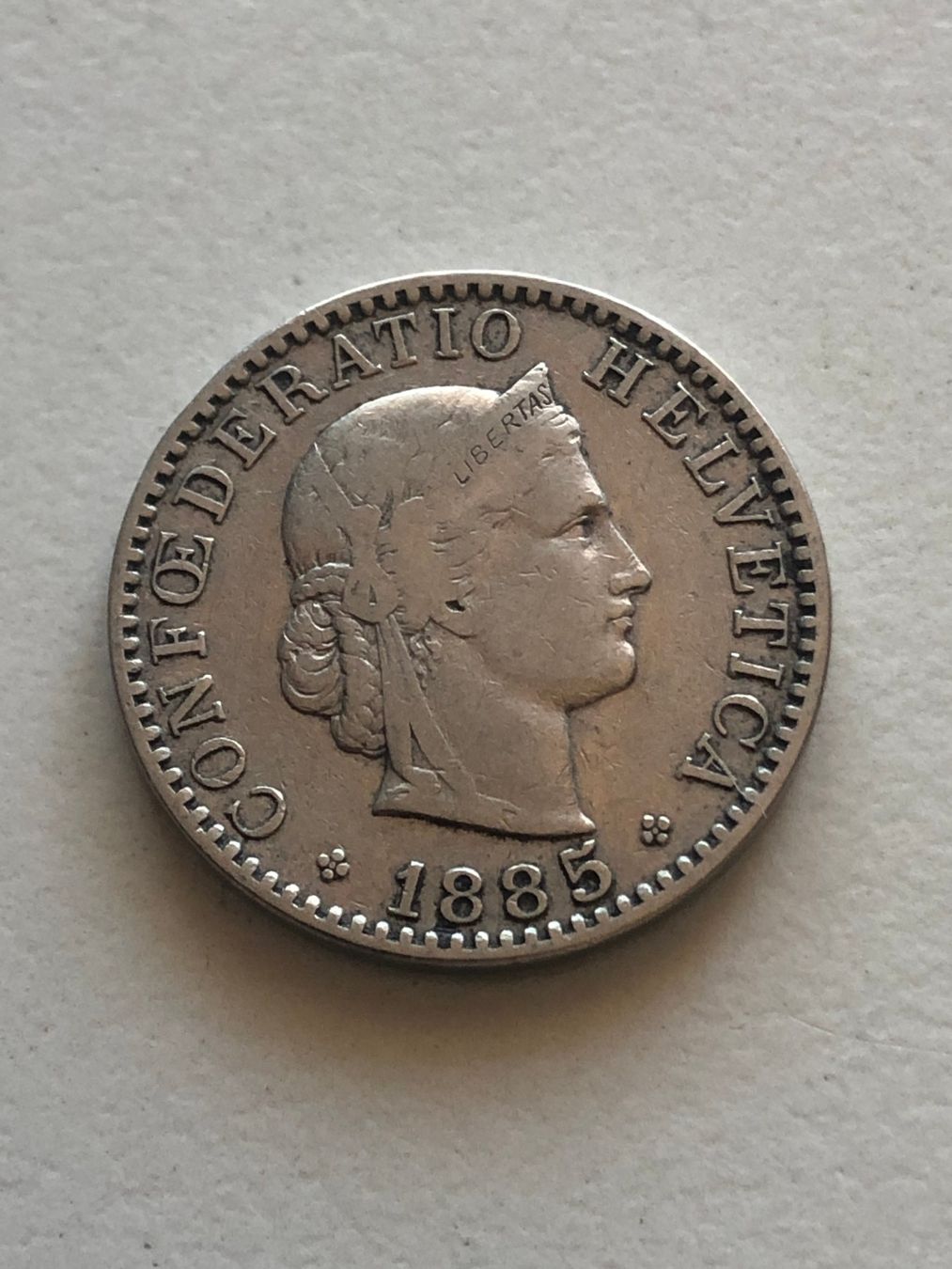 Tutti le monete: 20 Rp. 1885 – Usato da Schötz venduto da Odpa