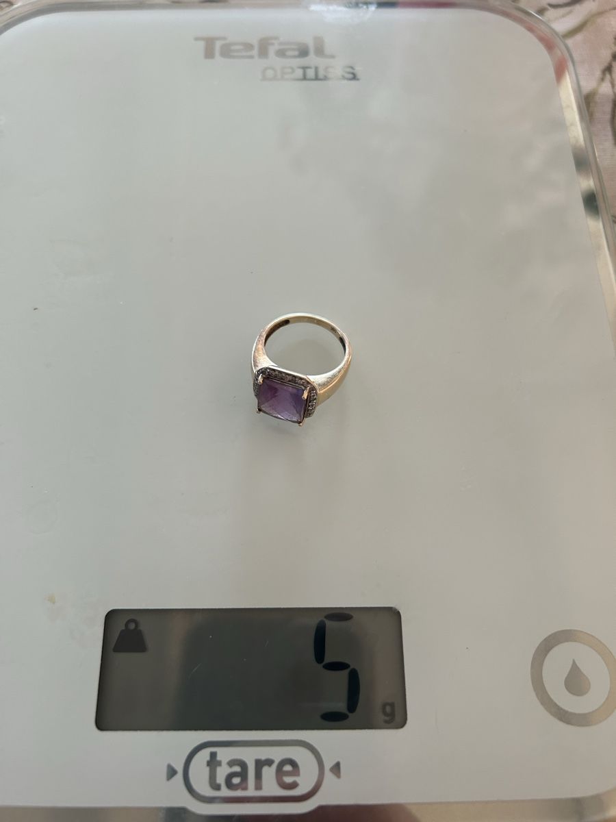 Anelli: Goldring 585 Amethyst Diamanten – Usato da Roggwil BE venduto da Viking72 4
