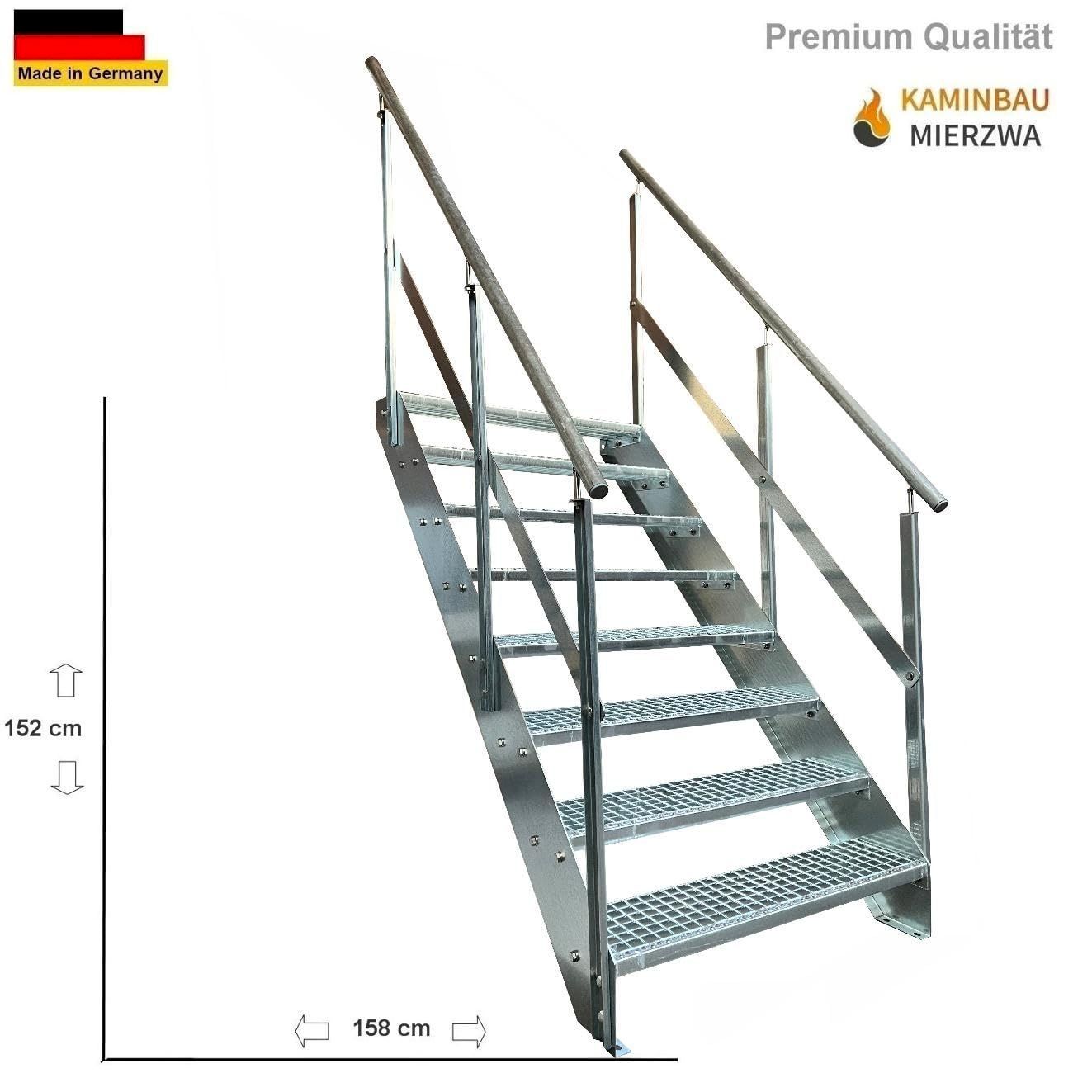 Sonstiges: Stahltreppe 8 Stufen+Geländer 60x152cm – Neu und originalverpackt aus Bottighofen von zaap 1