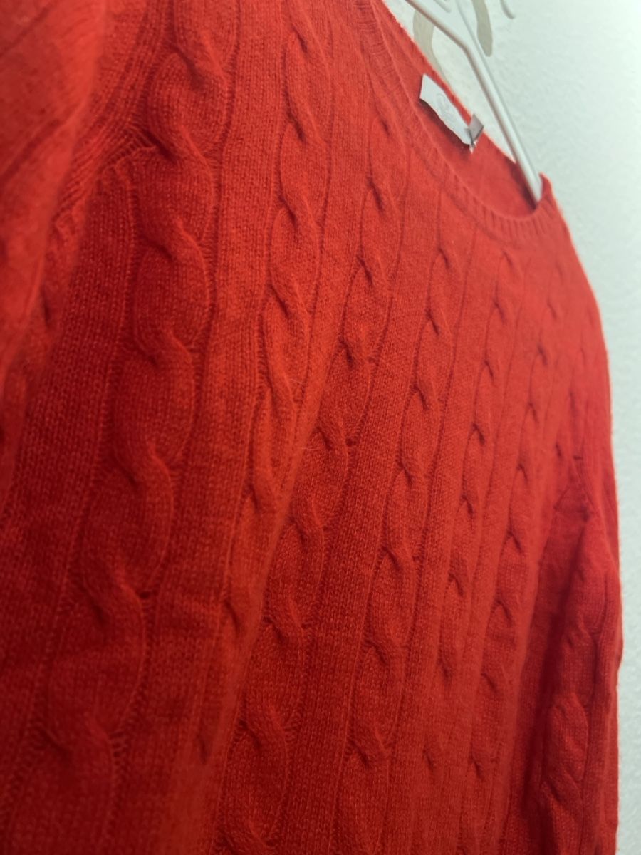 Maglioni & Felpe: 100% Pure Cashmere Zopfstrickpullover  Rot Gr.L – Usato da Basel venduto da SimpleE 1