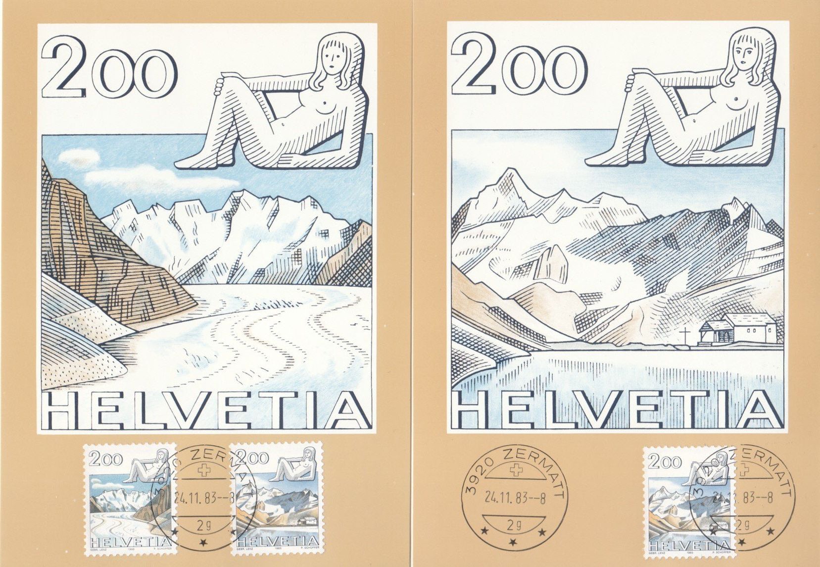 Tutti i francobolli: SBK 689 MK mit ET Zermatt – Usato da Bürglen TG venduto da StampGraf