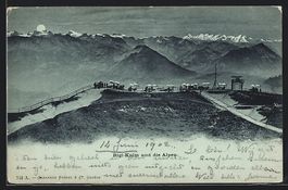 AK Rigi-Kulm, Blick auf die Alpen, 1902