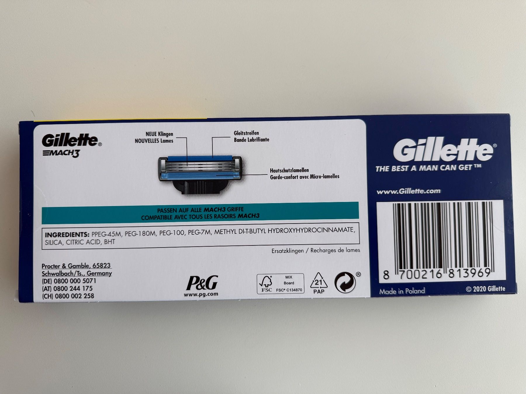 Gillette Rasierapparate & Rasierklingen: Gillette Mach3, 18 pcs – Neu und originalverpackt aus St-Gingolph von GoldenKeys 1